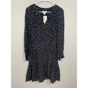 Evereve Velvet by Graham & Spencer Dina Metallic Georgette Dress Black/Silver